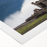 Art deco poster of Olympic National Park in muted green and brown tones on rolled canvas, suitable for dining room wall art.