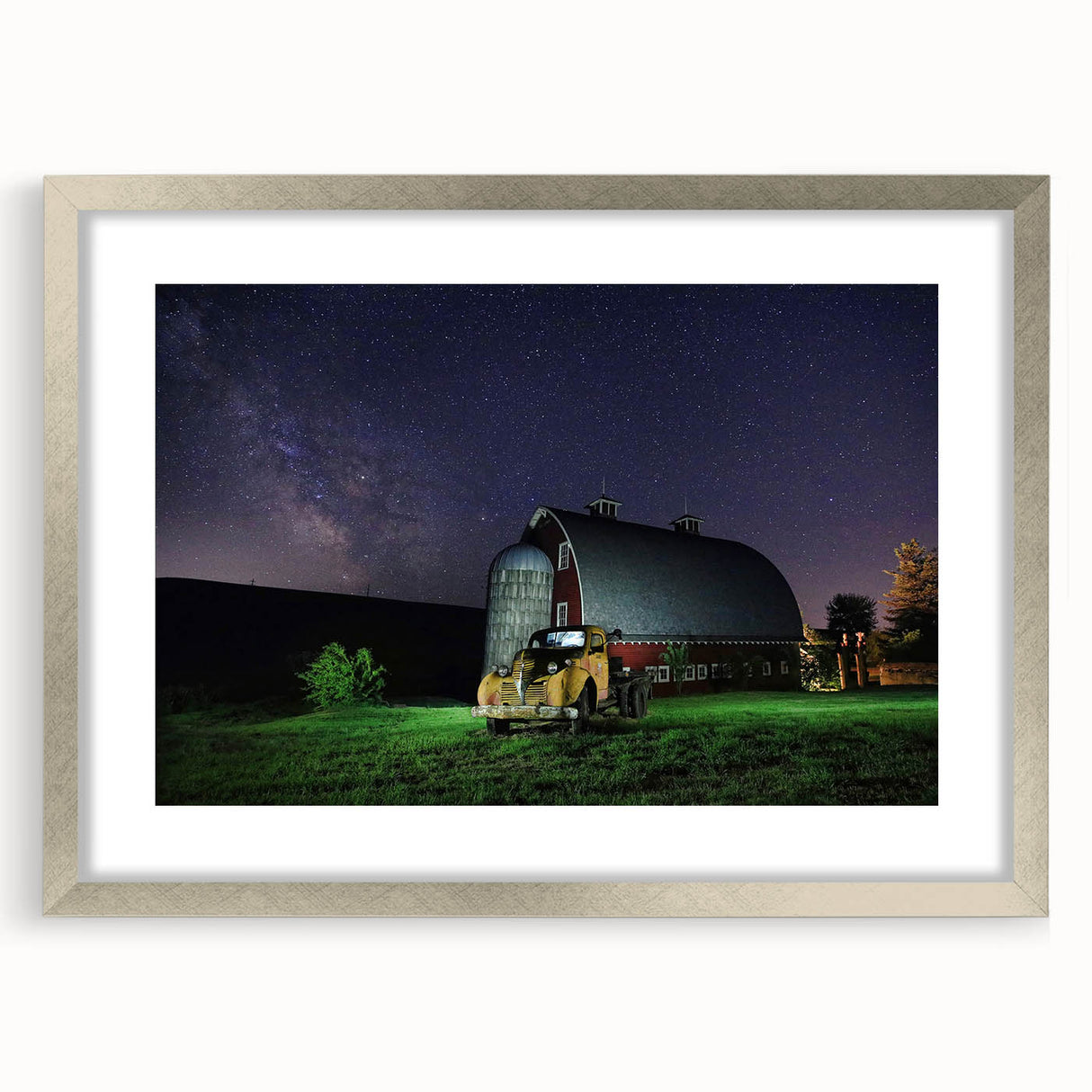 Textured art depicting abstract rolling hills of Palouse, USA, in muted earth tones, framed in silver.