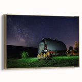 Framed canvas featuring a vintage-style landscape painting of the Palouse region, in muted earth tones.