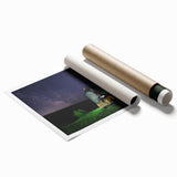 Extra large rolled print of Palouse, Washington scenery with vibrant green fields and blue sky.