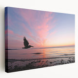 Large stretched canvas depicting Seattle skyline in muted gray tones, ideal for kitchen wall art.