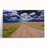 Black and white stretched canvas featuring a serene West Virginia landscape, ideal for kitchen wall art.