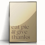 Mid-century modernist art depicting a fall landscape on a silver-framed acrylic print, suitable for nursery wall art.