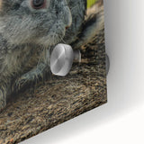 Large abstract wall art in pastel shades on acrylic glass, depicting spring, ideal for dining room decor.