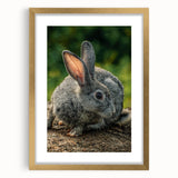 Extra large abstract art print depicting spring with textured brush strokes in pastel colors on a framed gold canvas.