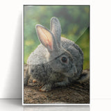 Art deco poster of spring season in pastel shades, framed in white acrylic, suitable for nursery wall art.