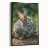 Black and white vintage poster art of a spring landscape on framed canvas, ideal for bedroom wall decor.