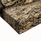 Black and white landscape painting of a spring scene on large stretched canvas, suitable for bedroom wall art.