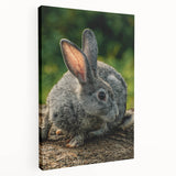 Spring-themed abstract wall art on stretched canvas featuring vibrant green and pink tones, ideal for kitchen wall art.