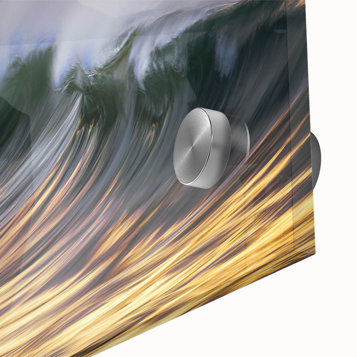 Golden Ocean Wave Abstract Wall Art – Dynamic Coastal Photography