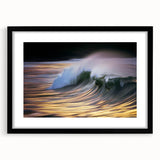 Golden Ocean Wave Abstract Wall Art – Dynamic Coastal Photography