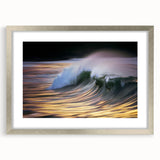 Golden Ocean Wave Abstract Wall Art – Dynamic Coastal Photography