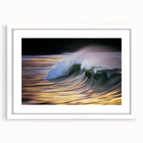 Golden Ocean Wave Abstract Wall Art – Dynamic Coastal Photography