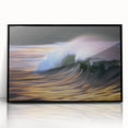 Golden Ocean Wave Abstract Wall Art – Dynamic Coastal Photography