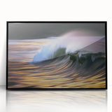 Golden Ocean Wave Abstract Wall Art – Dynamic Coastal Photography