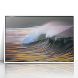 Golden Ocean Wave Abstract Wall Art – Dynamic Coastal Photography