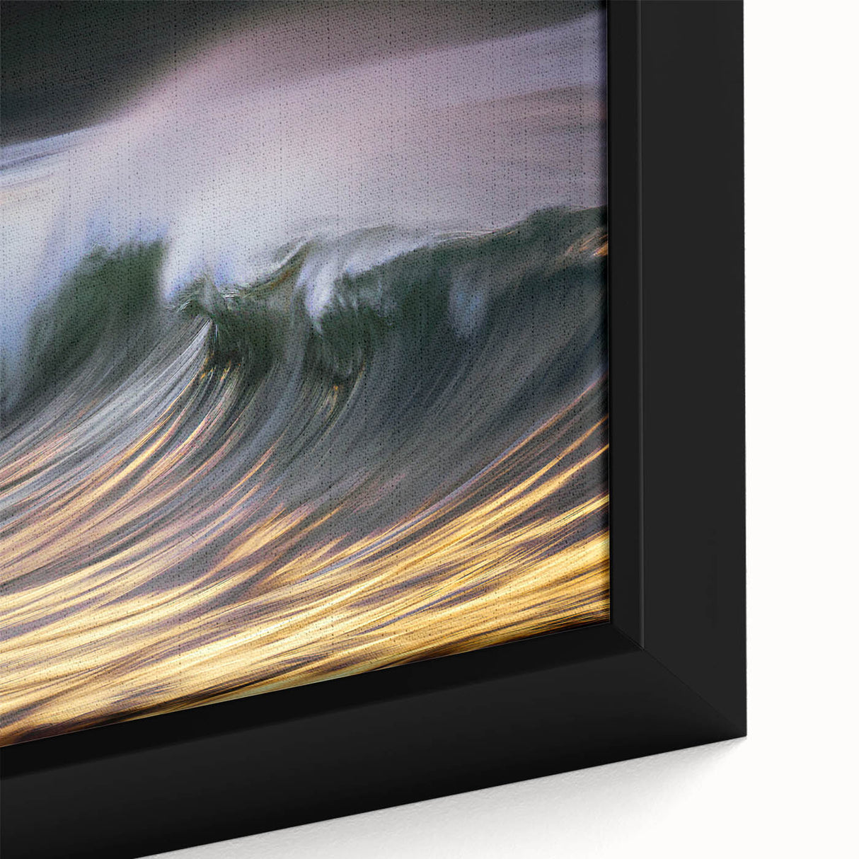 Golden Ocean Wave Abstract Wall Art – Dynamic Coastal Photography