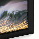 Golden Ocean Wave Abstract Wall Art – Dynamic Coastal Photography