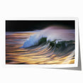 Golden Ocean Wave Abstract Wall Art – Dynamic Coastal Photography