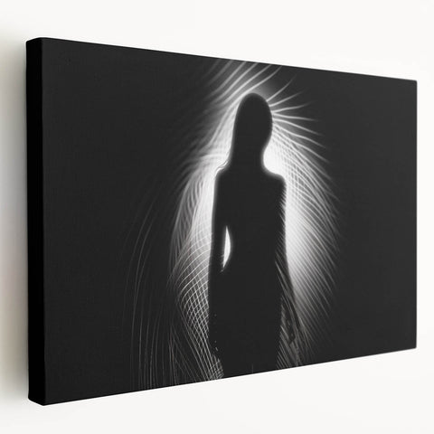 Silhouette in Light – Emotive Modern Minimalist Figure Wall Art