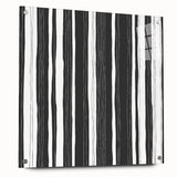 Modern Bedroom Art – Black & White Abstract Striped Wall Decor