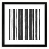 Modern Bedroom Art – Black & White Abstract Striped Wall Decor