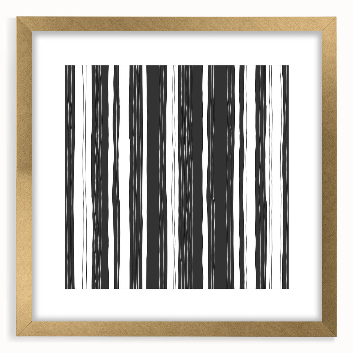 Modern Bedroom Art – Black & White Abstract Striped Wall Decor