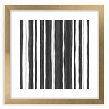 Modern Bedroom Art – Black & White Abstract Striped Wall Decor