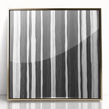 Modern Bedroom Art – Black & White Abstract Striped Wall Decor