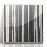 Modern Bedroom Art – Black & White Abstract Striped Wall Decor