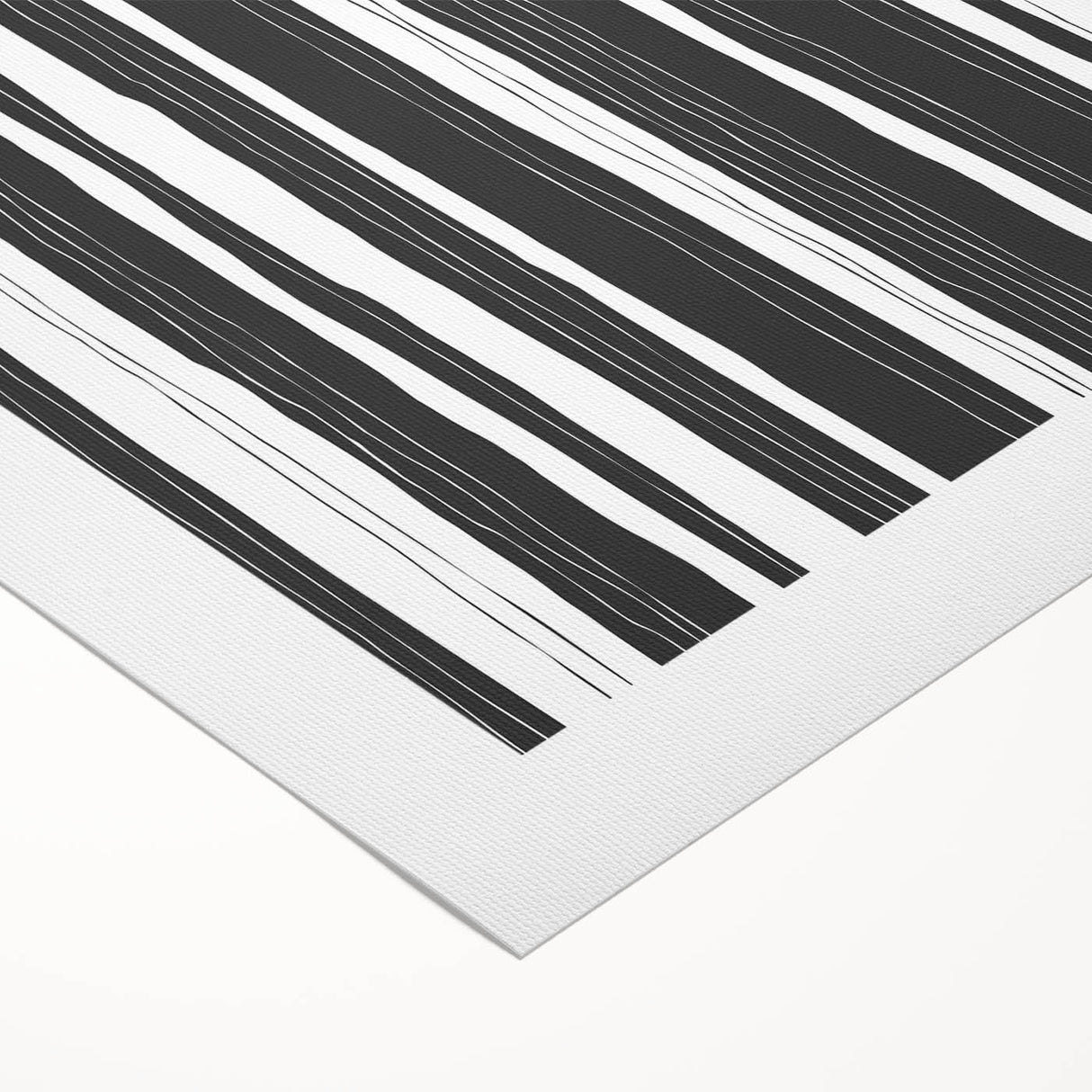 Modern Bedroom Art – Black & White Abstract Striped Wall Decor