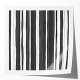 Modern Bedroom Art – Black & White Abstract Striped Wall Decor