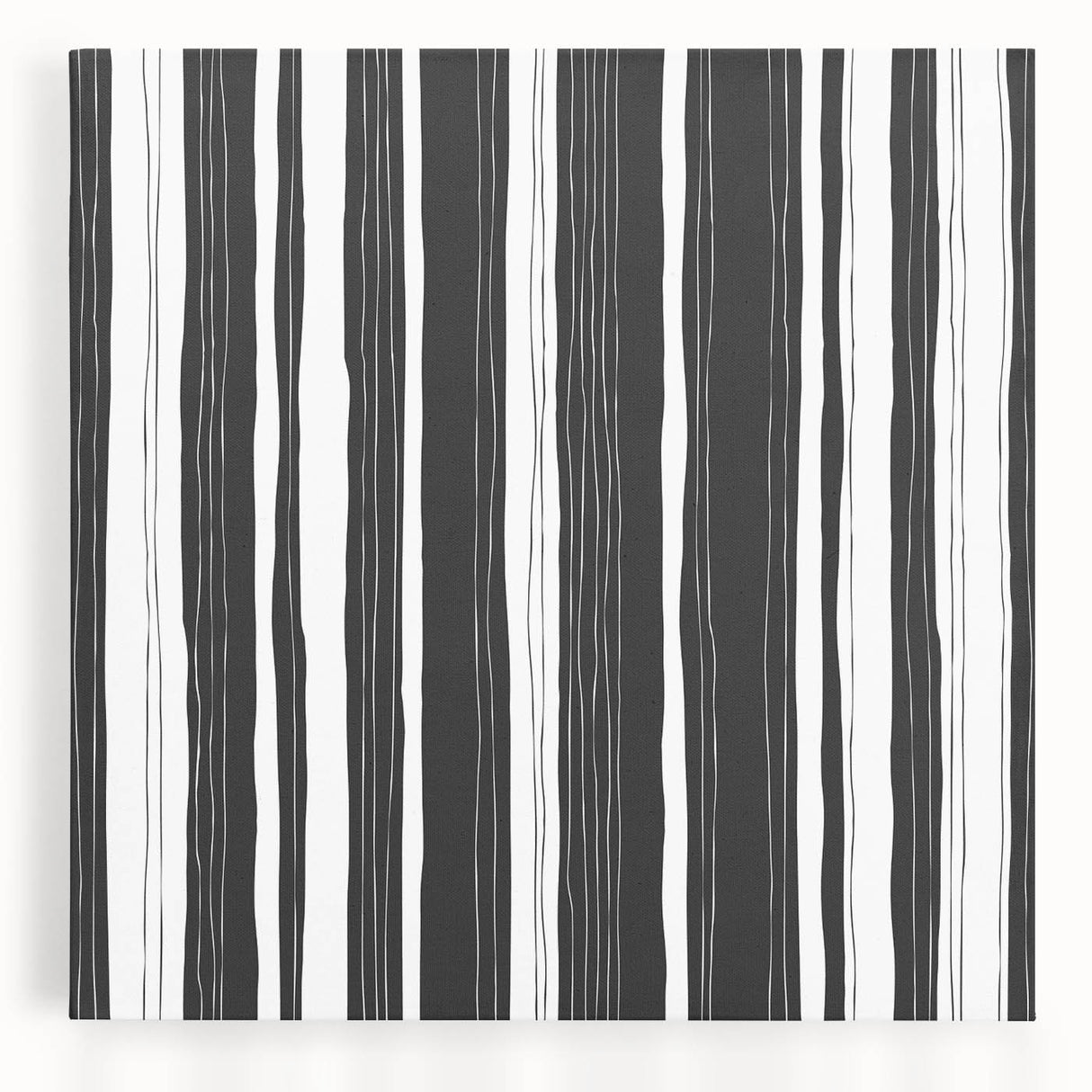 Modern Bedroom Art – Black & White Abstract Striped Wall Decor