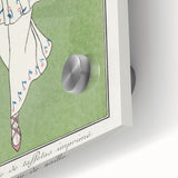 Charming Art Deco Wall Art – Woman with Basket of Apples in Nature