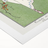 Charming Art Deco Wall Art – Woman with Basket of Apples in Nature