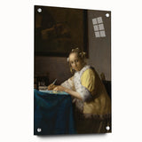 Baroque Art - Elegant Lady Writing in Period Rococo Style Wall Art Print