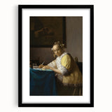 Baroque Art - Elegant Lady Writing in Period Rococo Style Wall Art Print