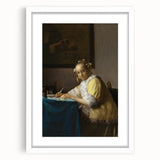 Baroque Art - Elegant Lady Writing in Period Rococo Style Wall Art Print