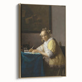 Baroque Art - Elegant Lady Writing in Period Rococo Style Wall Art Print