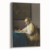 Baroque Art - Elegant Lady Writing in Period Rococo Style Wall Art Print