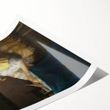 Baroque Art - Elegant Lady Writing in Period Rococo Style Wall Art Print