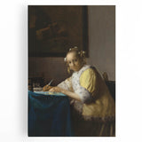 Baroque Art - Elegant Lady Writing in Period Rococo Style Wall Art Print