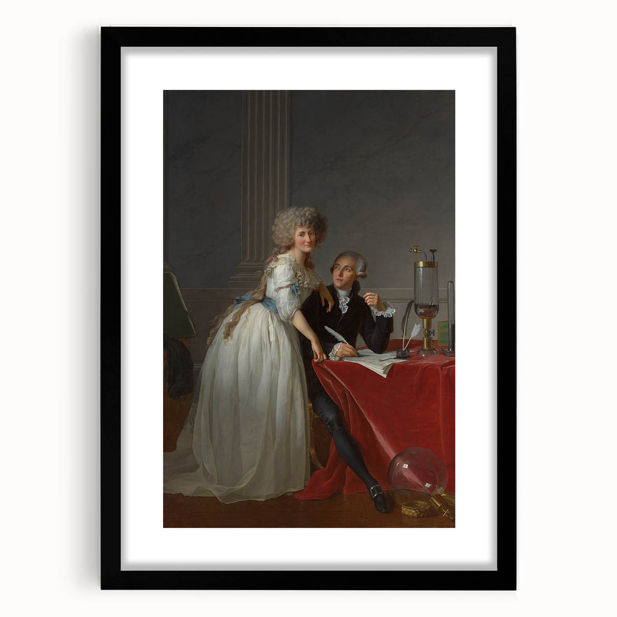 Neoclassical Lavoisier Portrait Print - Historic Art by Jacques-Louis David