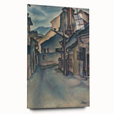 Expressionist Alley Scene - Abstract Modern Expressionism Wall Art