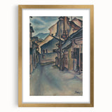 Expressionist Alley Scene - Abstract Modern Expressionism Wall Art