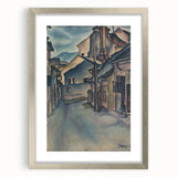 Expressionist Alley Scene - Abstract Modern Expressionism Wall Art