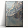 Expressionist Alley Scene - Abstract Modern Expressionism Wall Art