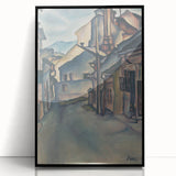 Expressionist Alley Scene - Abstract Modern Expressionism Wall Art