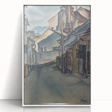 Expressionist Alley Scene - Abstract Modern Expressionism Wall Art