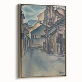 Expressionist Alley Scene - Abstract Modern Expressionism Wall Art